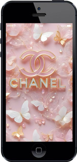 Силіконовий чехол Шанель для Apple iPhone 5 - 6366u-18 изображение 
