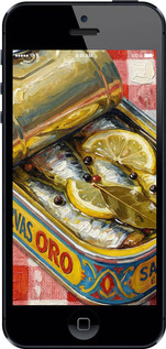 2D пластиковый чехол Vintage Sardine Tin Phone для Apple iPhone 5 - 6772t-18 изображение 