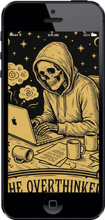 2D пластиковый чехол The Overthinker для Apple iPhone SE - 6774t-214 изображение 