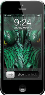 3D пластиковый глянцевый чехол Зелёный дракон v2 для Apple iPhone 5c - 5817c-23 изображение 