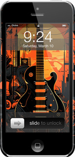 3D пластиковий глянцевий чехол Гитара для Apple iPhone 5c - 5957c-23 изображение 