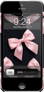 3D пластиковый глянцевый чехол Coquette Ribbons Dark Coquette для Apple iPhone 5c - 6767c-23 изображение 