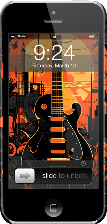3D пластиковий глянцевий чехол Гитара для Apple iPhone 5c - 5957c-23 изображение 