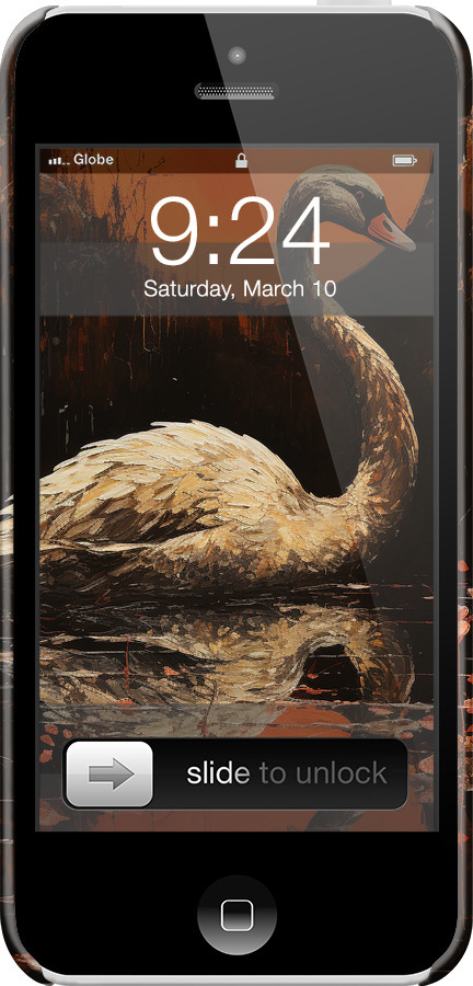 3D пластиковий матовий чехол Лебідь для Apple iPhone 5c - 5964m-23 изображение 