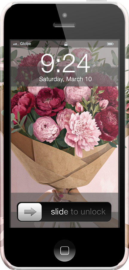 3D пластиковий глянцевий чехол Півонії 1 для Apple iPhone 5c - 6705c-23 изображение 