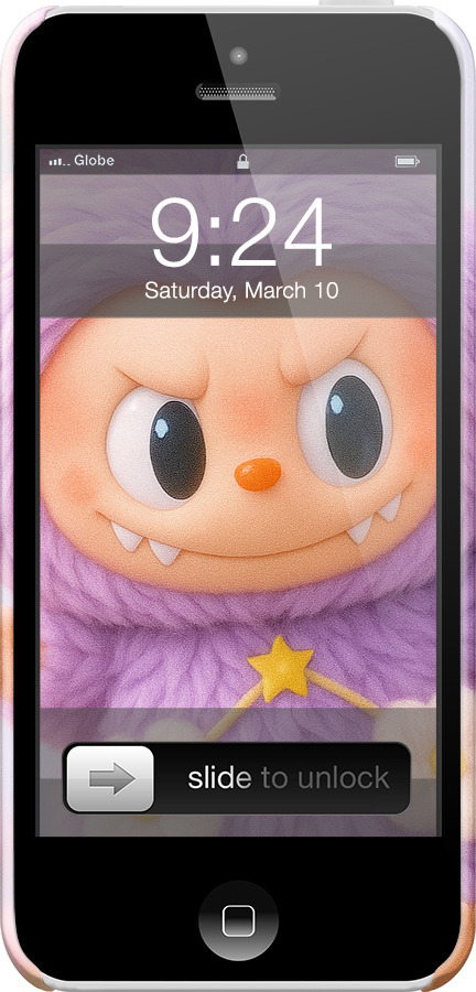 3D пластиковий глянцевий чехол Лабубу для Apple iPhone 5c - 6708c-23 изображение 