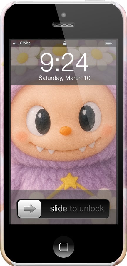 3D пластиковый матовый чехол Лабубу 1 для Apple iPhone 5c - 6709m-23 изображение 