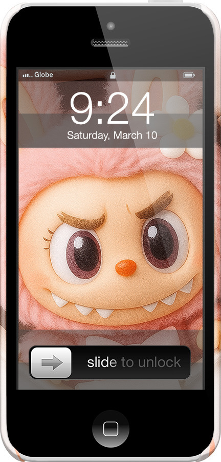 3D пластиковий глянцевий чехол Лабубу 2 для Apple iPhone 5c - 6710c-23 изображение 