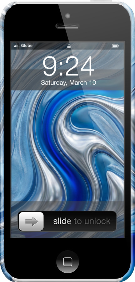 3D пластиковый глянцевый чехол Liquid Chrome для Apple iPhone 5c - 6781c-23 изображение 