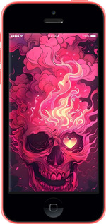 2D пластиковий чехол Череп арт для Apple iPhone 5c - 6385t-23 изображение 