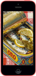 2D пластиковый чехол Vintage Sardine Tin Phone для Apple iPhone 5c - 6772t-23 изображение 