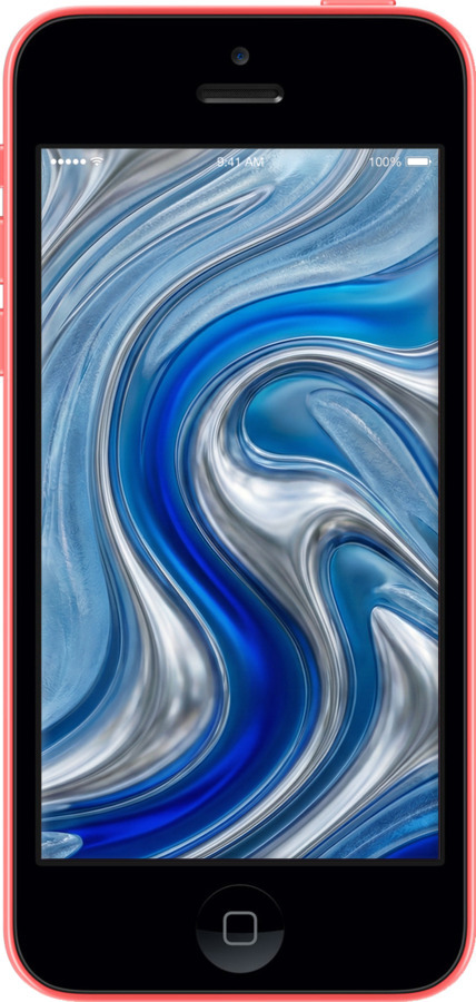 2D пластиковый чехол Liquid Chrome для Apple iPhone 5c - 6781t-23 изображение 