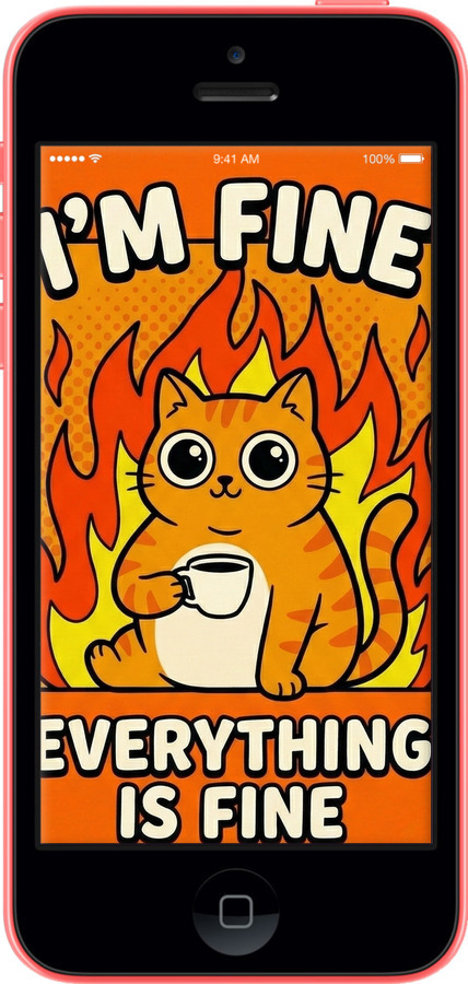 2D пластиковый чехол Funny Cat для Apple iPhone 5c - 6786t-23 изображение 