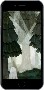 TPU чехол С изображением соснового леса и привидения для Apple iPhone 6 Plus - 6420b-48 изображение 