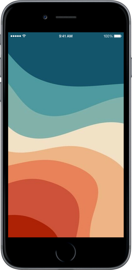 TPU чехол В стиле ретро с волнами для Apple iPhone 6 Plus - 6531b-48 изображение 