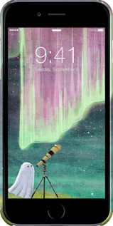 3D пластиковий глянцевий чехол Привид та зірки для Apple iPhone 6s Plus - 6443c-91 изображение 