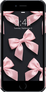 3D пластиковый глянцевый чехол Coquette Ribbons Dark Coquette для Apple iPhone 6s Plus - 6767c-91 изображение 