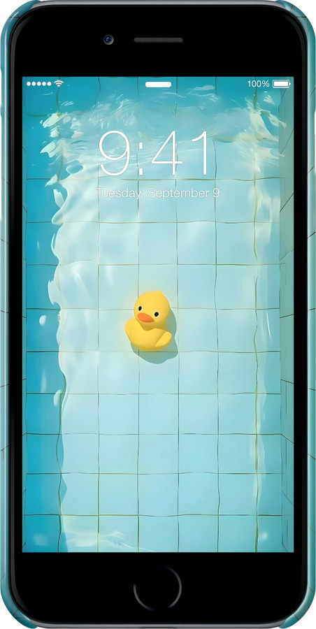 3D пластиковый матовый чехол Утенок для Apple iPhone 6s Plus - 6323m-91 изображение 