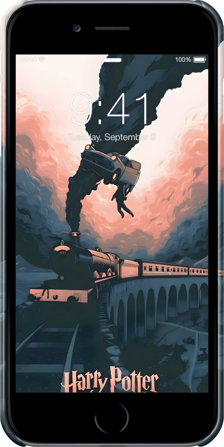 3D пластиковый матовый чехол Гарри Поттер для Apple iPhone 6s Plus - 6331m-91 изображение 