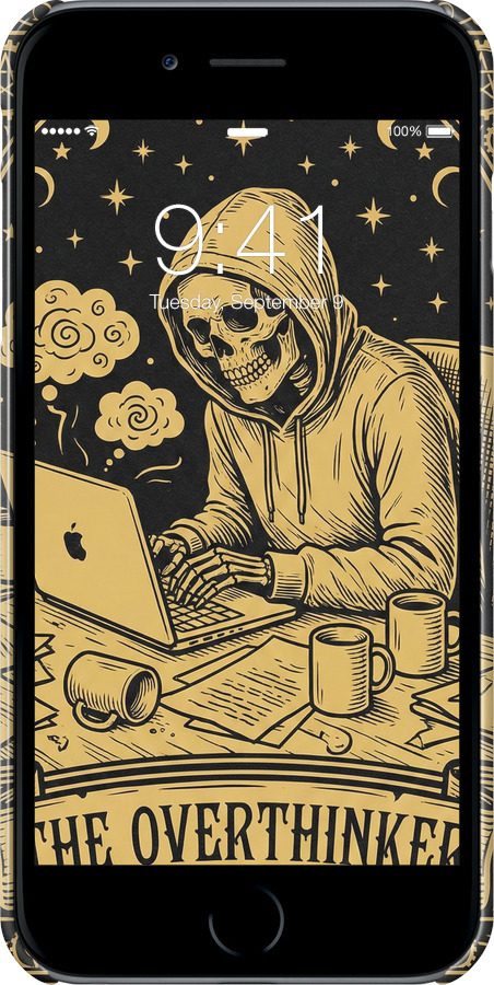 3D пластиковий матовий чехол The Overthinker для Apple iPhone 6 Plus - 6774m-48 изображение 