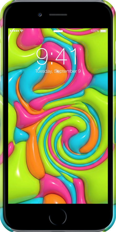 3D пластиковый глянцевый чехол Y2K Jelly Dream для Apple iPhone 6 Plus - 6780c-48 изображение 