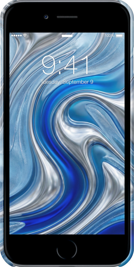 3D пластиковый матовый чехол Liquid Chrome для Apple iPhone 6s Plus - 6781m-91 изображение 