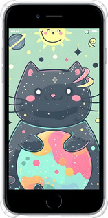 Силіконовий протиударний с посиленими кутами чехол Милый котик для Apple iPhone 6 Plus - 6364sp-48 изображение 