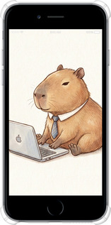 Силіконовий протиударний с посиленими кутами чехол Funny Capybara CEO Working для Apple iPhone 6s Plus - 6777sp-91 изображение 