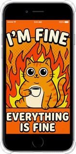 Силикон с усиленными углами чехол Funny Cat для Apple iPhone 6s Plus - 6786sp-91 изображение 