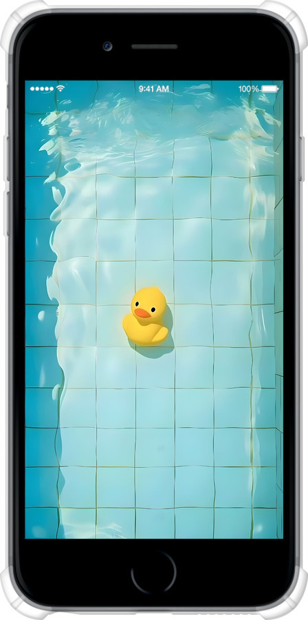 Силикон с усиленными углами чехол Утенок для Apple iPhone 6s Plus - 6323sp-91 изображение 
