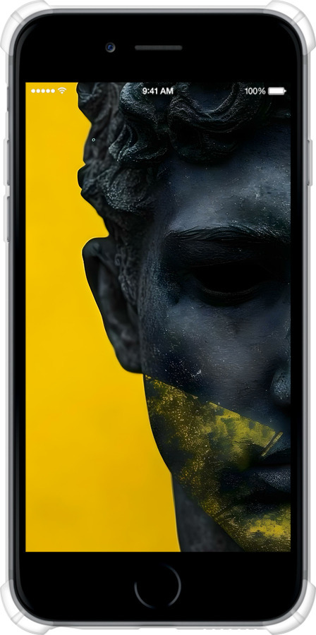Силіконовий протиударний с посиленими кутами чехол Статуя арт для Apple iPhone 6s Plus - 6330sp-91 изображение 