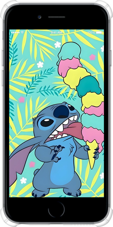 Силикон с усиленными углами чехол Стич для Apple iPhone 6s Plus - 6361sp-91 изображение 