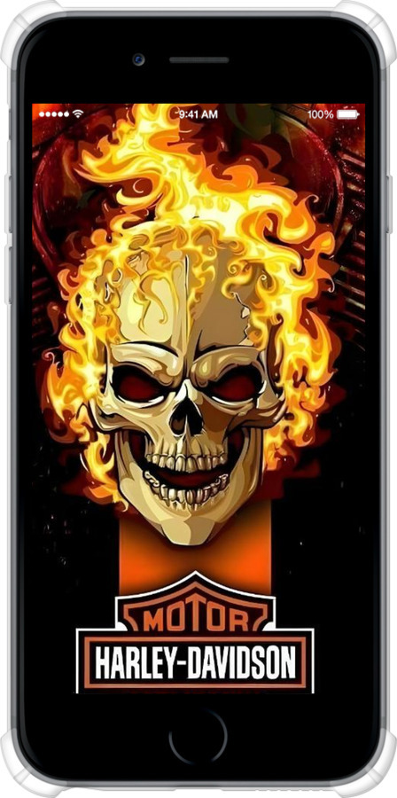 Силикон с усиленными углами чехол Харлей девидсон для Apple iPhone 6 Plus - 6370sp-48 изображение 