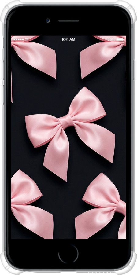 Силикон с усиленными углами чехол Coquette Ribbons Dark Coquette для Apple iPhone 6s Plus - 6767sp-91 изображение 