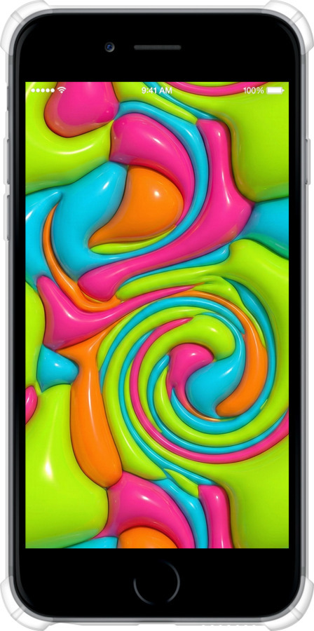 Силіконовий протиударний с посиленими кутами чехол Y2K Jelly Dream для Apple iPhone 6s Plus - 6780sp-91 изображение 