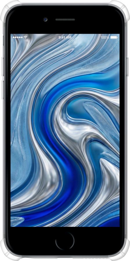 Силіконовий протиударний с посиленими кутами чехол Liquid Chrome для Apple iPhone 6s Plus - 6781sp-91 изображение 