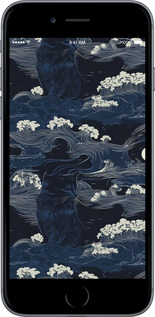 2D пластиковый чехол Морская тематика в стиле арт-деко для Apple iPhone 6 Plus - 6520t-48 изображение 