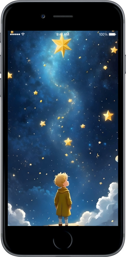 2D пластиковый чехол Маленький принц для Apple iPhone 6s Plus - 6326t-91 изображение 