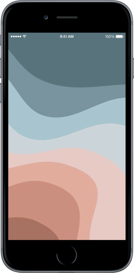 2D пластиковый чехол С синими и розовыми волнами в стиле ретро для Apple iPhone 6 Plus - 6532t-48 изображение 