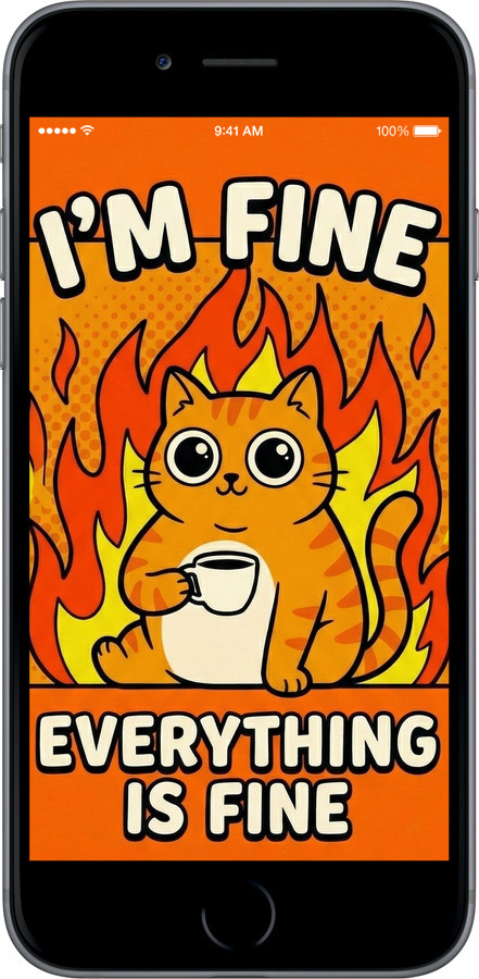 2D пластиковый чехол Funny Cat для Apple iPhone 6 Plus - 6786t-48 изображение 