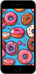 TPU чехол Пончики для Apple iPhone 6 - 6318b-45 изображение 