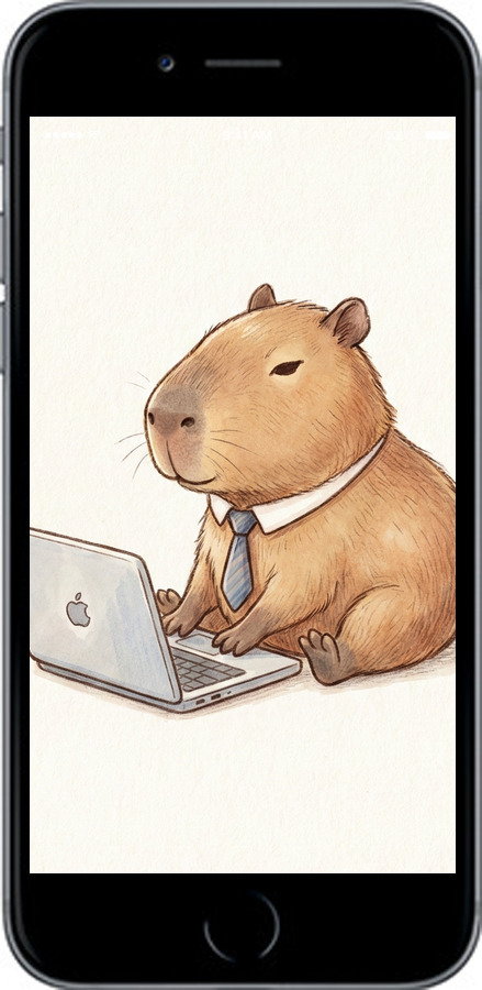 TPU чехол Funny Capybara CEO Working для Apple iPhone 6s - 6777b-90 изображение 