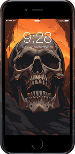 3D пластиковий матовий чехол Черв пещері для Apple iPhone 6s - 5959m-90 изображение 