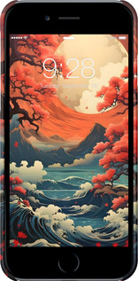 3D пластиковий матовий чехол Природа Японії для Apple iPhone 6 - 6327m-45 изображение 