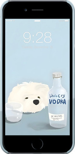 3D пластиковий глянцевий чехол Пес водка для Apple iPhone 6 - 6368c-45 изображение 