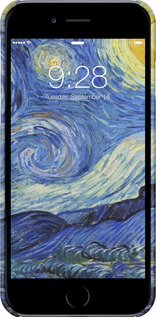 3D пластиковий матовий чехол «Зоряна ніч» Вінсента Ван Гога для Apple iPhone 6s - 6433m-90 изображение 