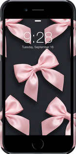3D пластиковий матовий чехол Coquette Ribbons Dark Coquette для Apple iPhone 6s - 6767m-90 изображение 