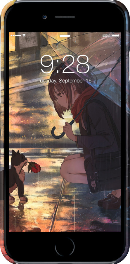 3D пластиковий матовий чехол Anime для Apple iPhone 6s - 6609m-90 изображение 