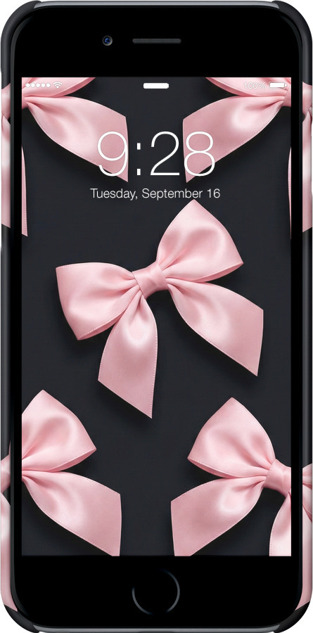 3D пластиковий матовий чехол Coquette Ribbons Dark Coquette для Apple iPhone 6s - 6767m-90 изображение 