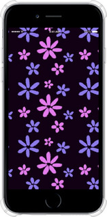Силіконовий протиударний с посиленими кутами чехол з квітами для Apple iPhone 6 - 6258sp-45 изображение 